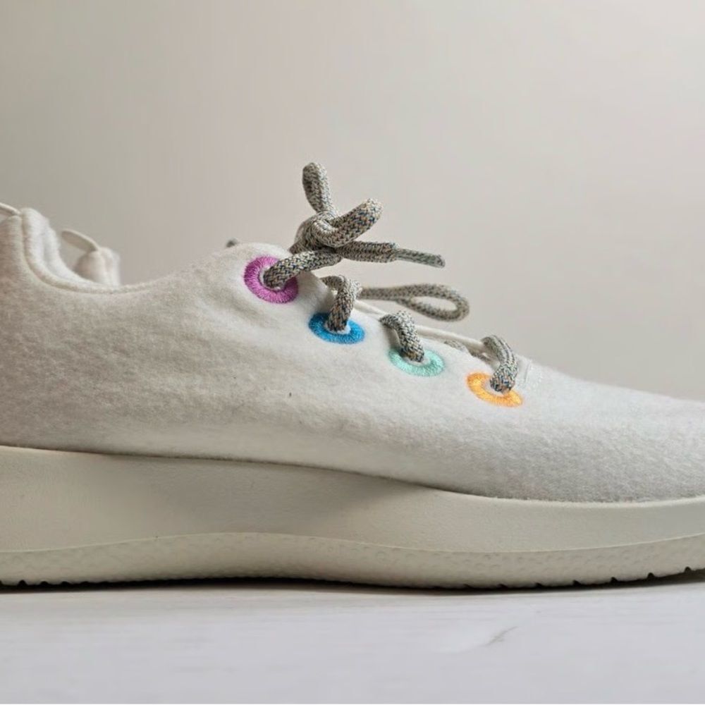 Allbirds Wool Runners Natural White Kaleidoscope Sz 1